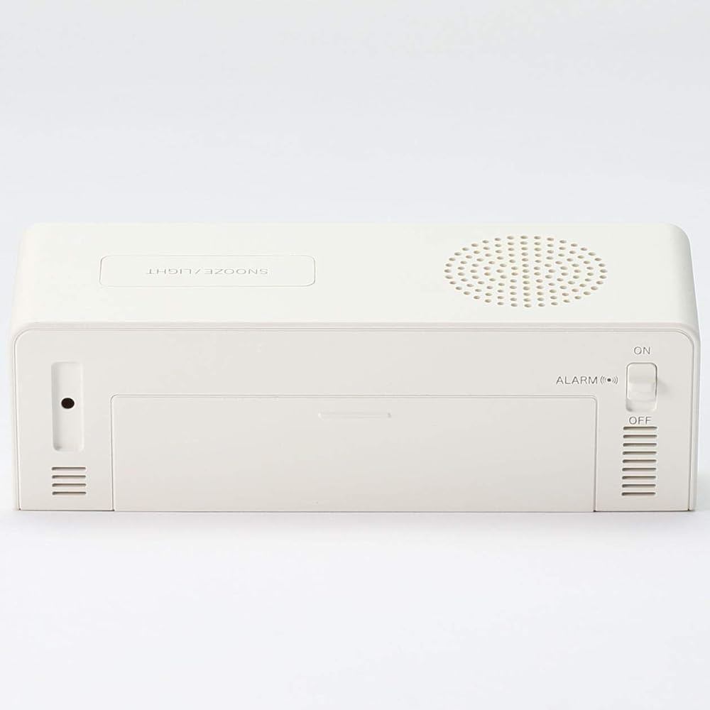MUJI Digital Radio Clock (with Loud Alarm Function) Table Clock, White 15832620