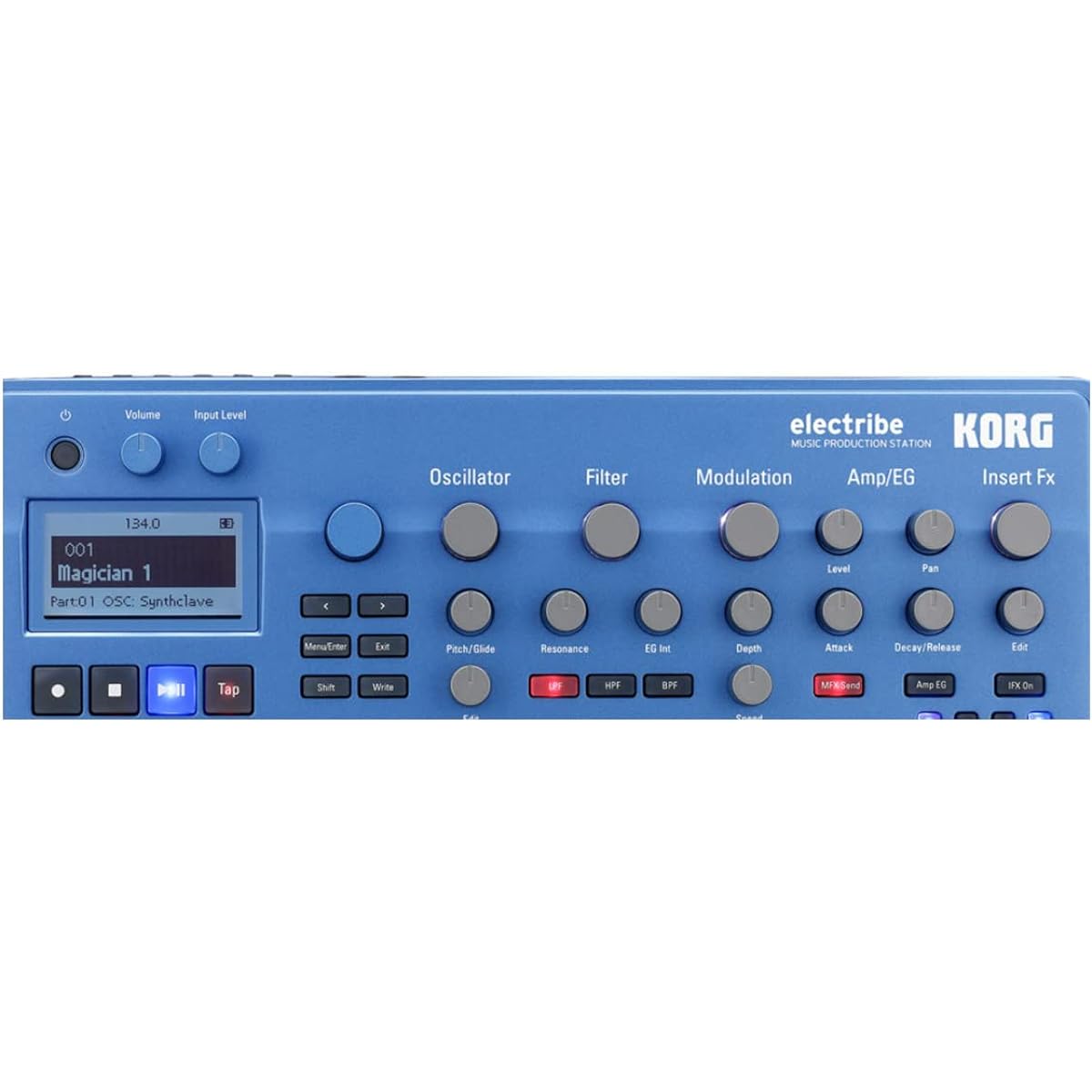 KORG Synthesizer Sequencer electribe2 BL Electribe2 Metallic Blue Perfect for dance music, music production, and live performances Works with Ableton Live