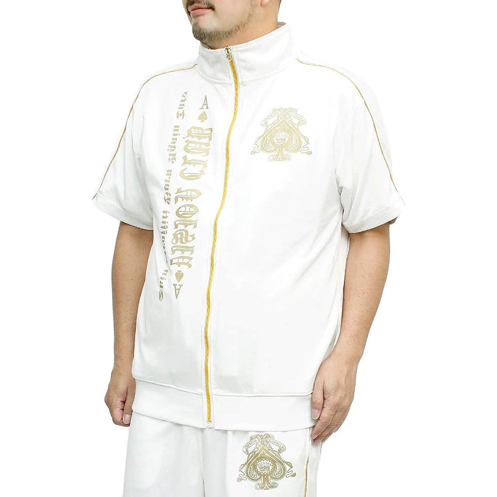 [One Colors] Men's Setup, Large Size, Long Sleeve, Short Sleeve, Full Zip, Blouson, Easy Pants, Piping, Jersey