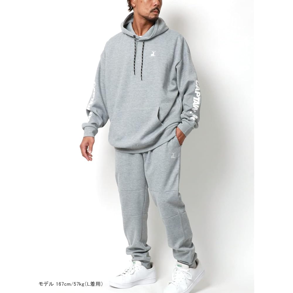 [Captain Stag] Jersey Men's Top and Bottom Set Parka Setup One Point Logo Embroidery Room Wear