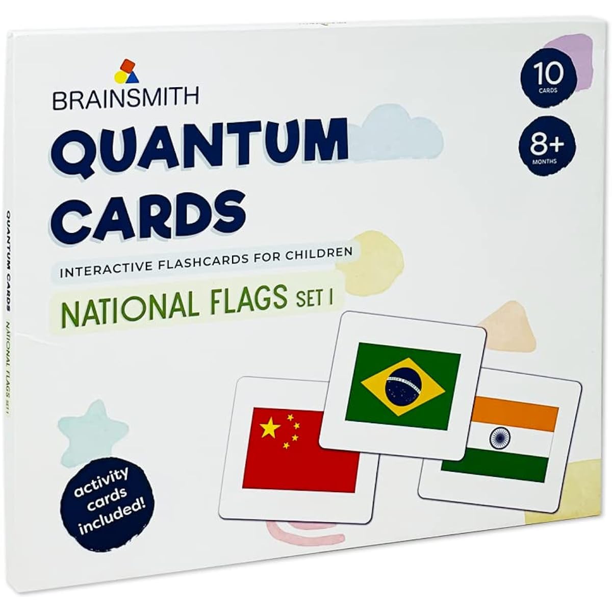 Brainsmith Quantum Flash Cards, National Flags - Educational Flashcard Set 1 for Toddlers and Kids (8 months to 8 years) for Brain Development