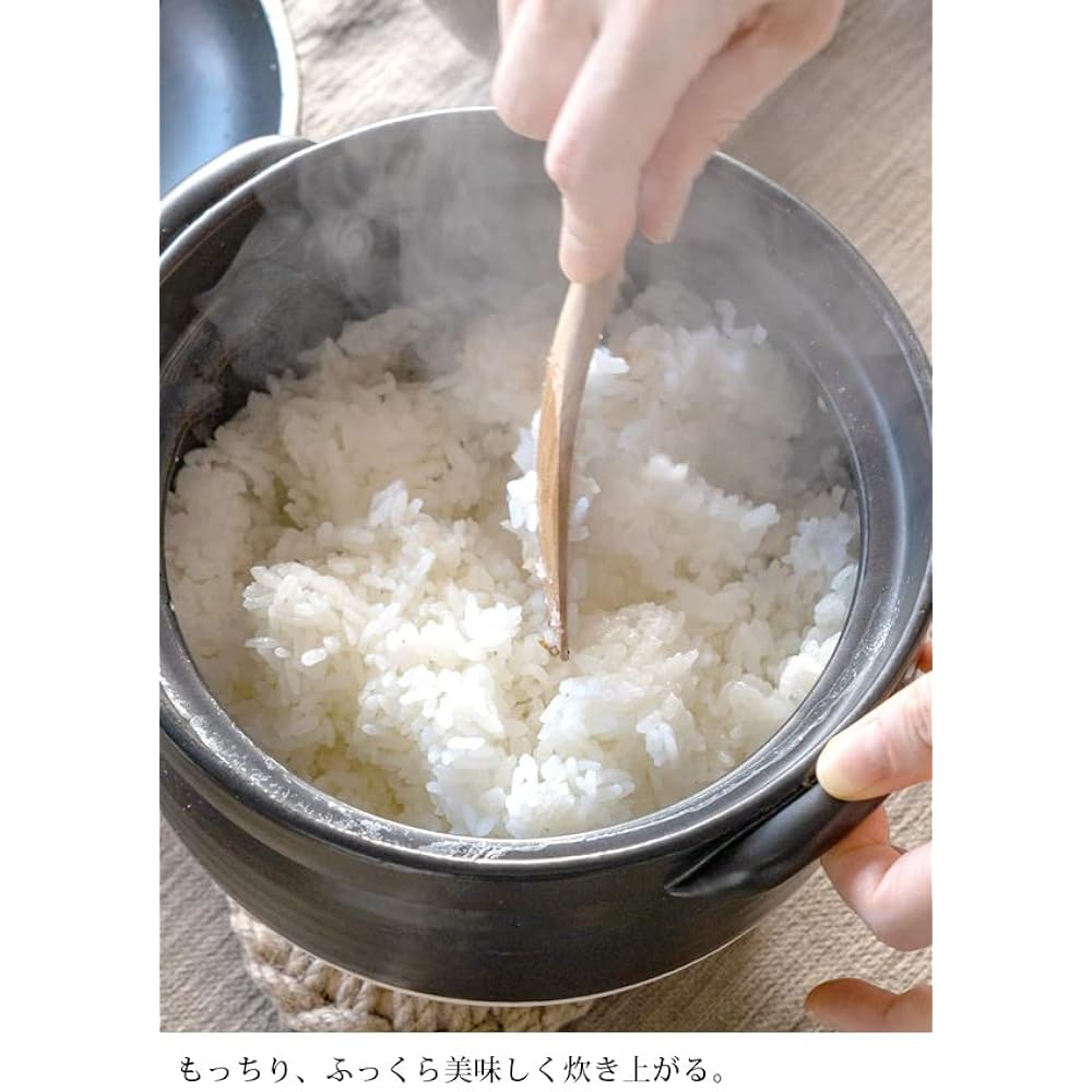 Banko ware (Banko ware) Earthen pot ``Exquisite rice pot'' 3 cups (for 1 to 2 people)