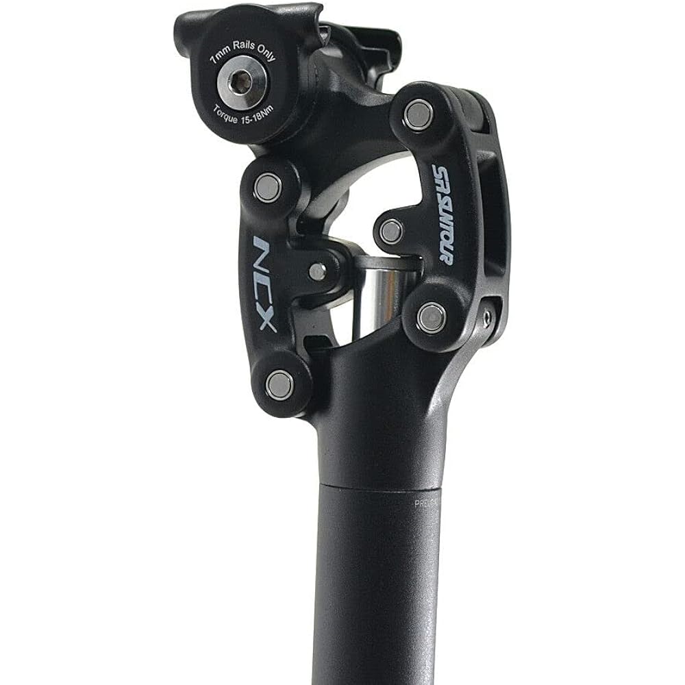 SR Suntour SP12 NCX 30.9X400mm Suspension Seat Post with Protective Cover,Black, VK2724
