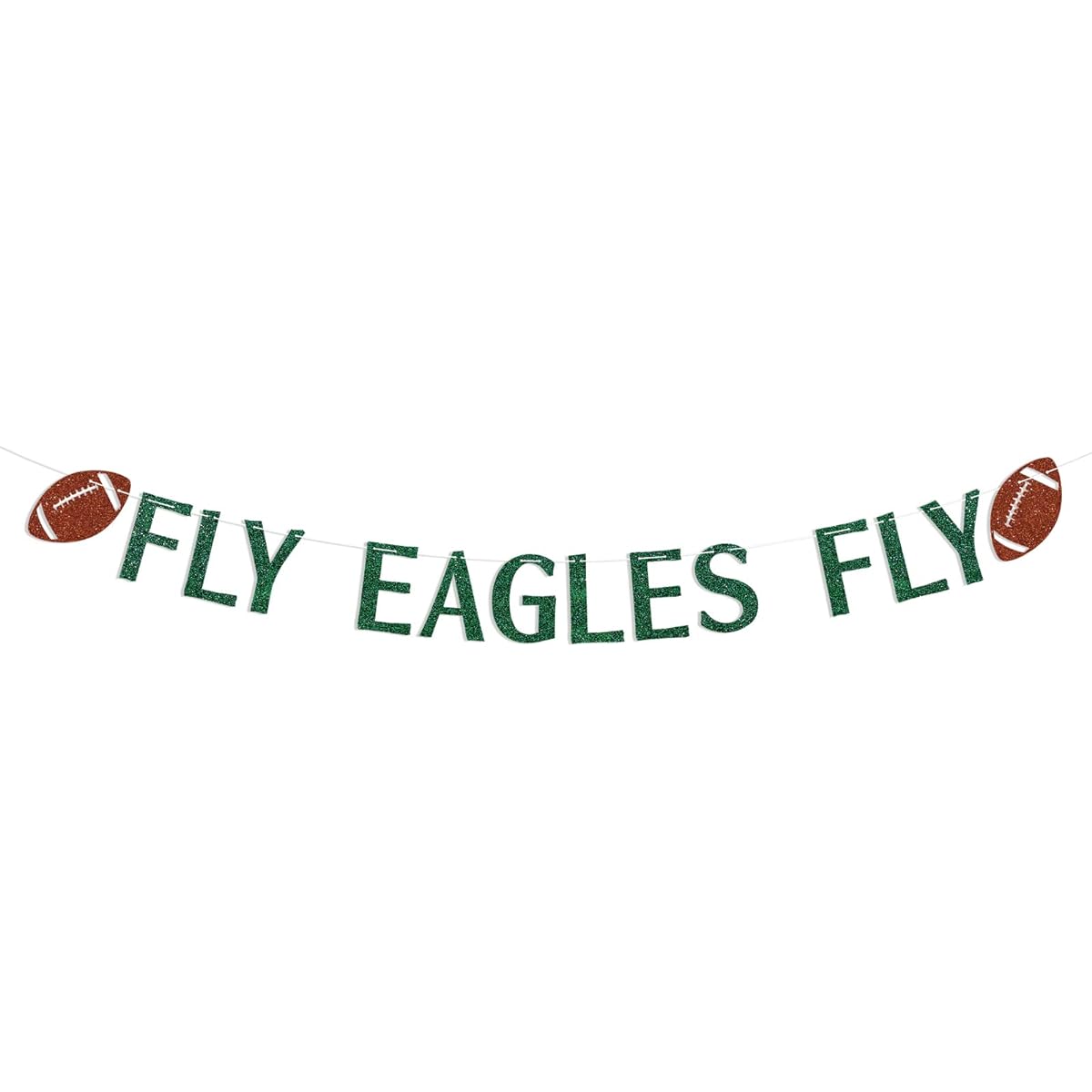 fly eagles fly banner eagles banner football party decorations game day decorations eagles party decoration supplies green glitter