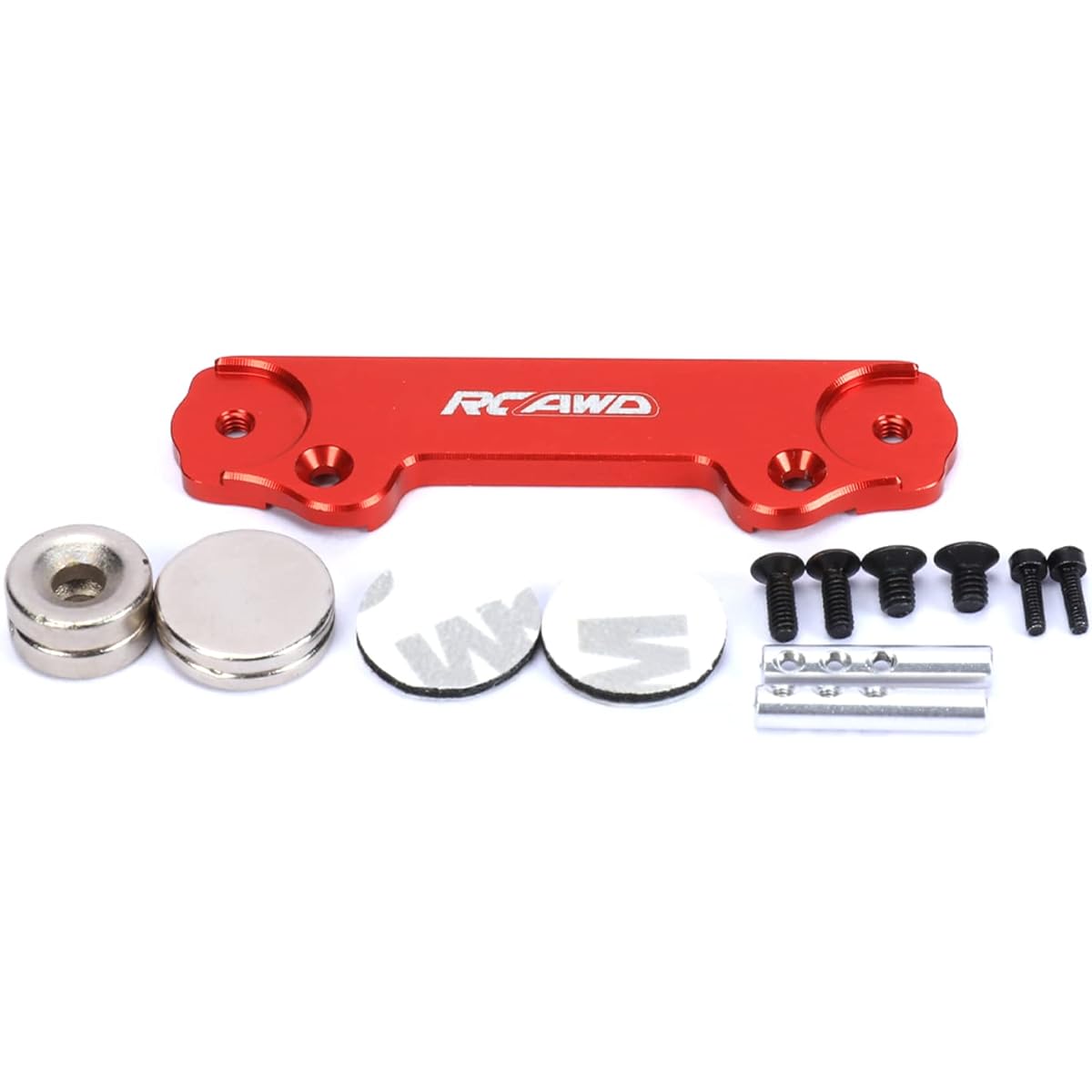 RCAWD SCX24 Deadbolt Magnetic Body Post Set for Axial 1/24 SCX24, Red