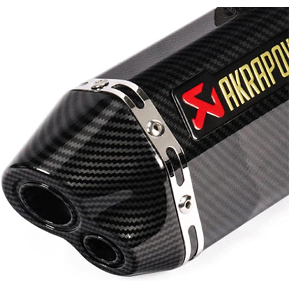 Bike Silencer Slip-on Muffler Bike Muffler Inner Baffle Inlet 50.8mm Universal Length 370mm