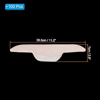 PATIKIL 28.5 x 7cm Hat Sweat Liner Pads Hat Liners Sweat Band Liners 100 Pieces Anti-Sweat Liners Disposable Sweat Stain and Odor Prevention for Shirt Collars and Golf Hats