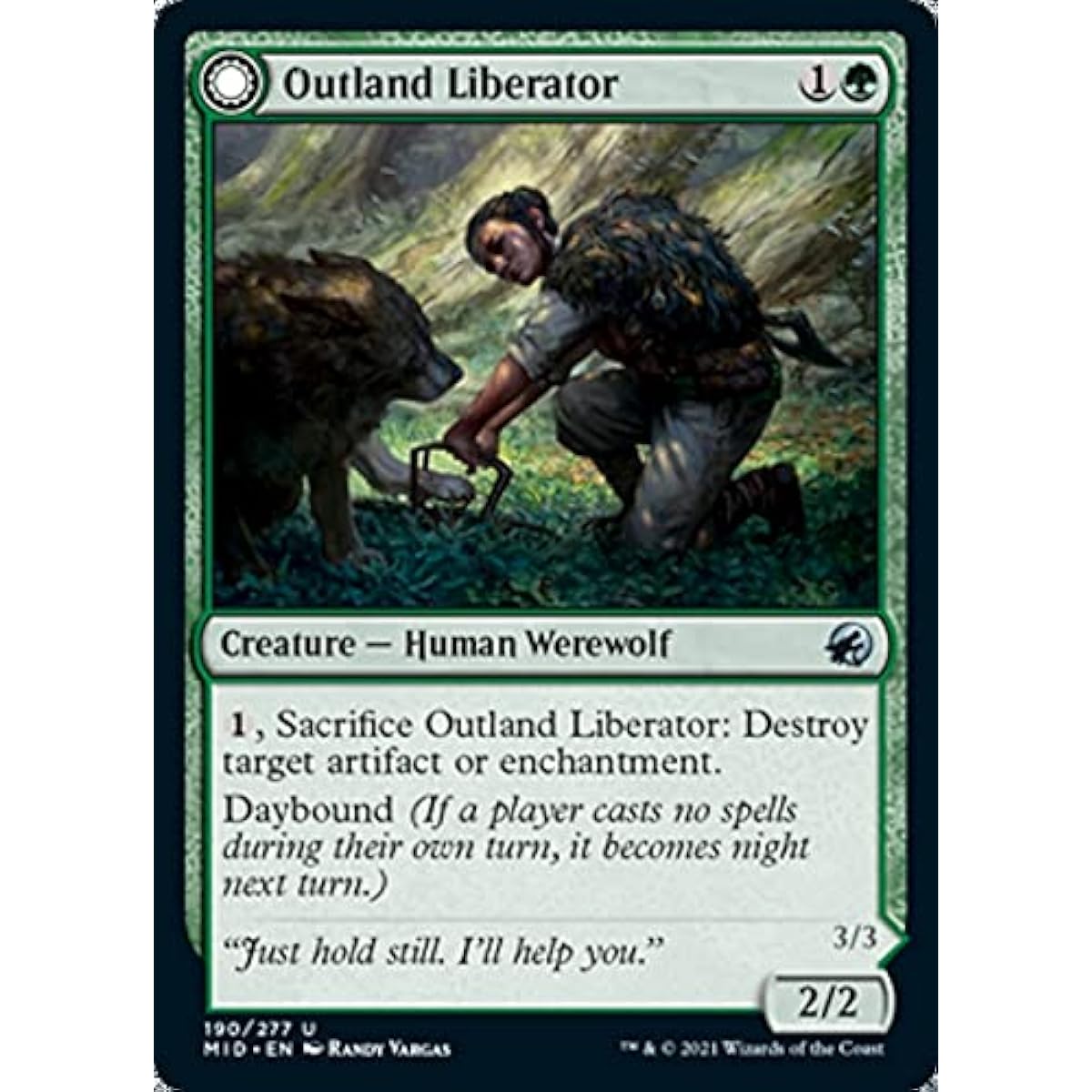 Magic: The Gathering - Outland Liberator // Frenzied Trapbreaker (190) - Innistrad: Midnight Hunt
