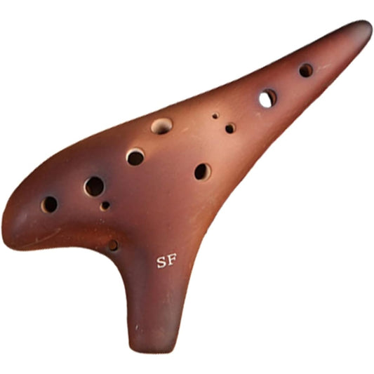 12 Holes Smoked Ocarina F Key Handmade Soprano Ceramic Ocarina Musical Instrument Ocarina Instrument