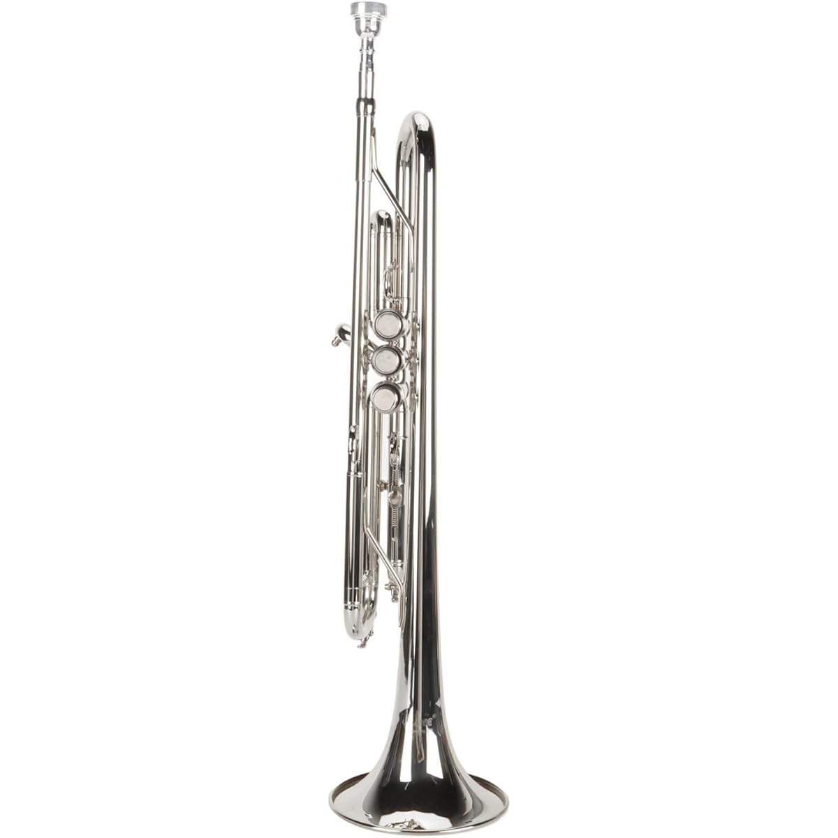 Trumpet Wind Instrument Bb Trumpet Set Integrated Design Strong Airtightness Ideal for Daily Playing (Silver)