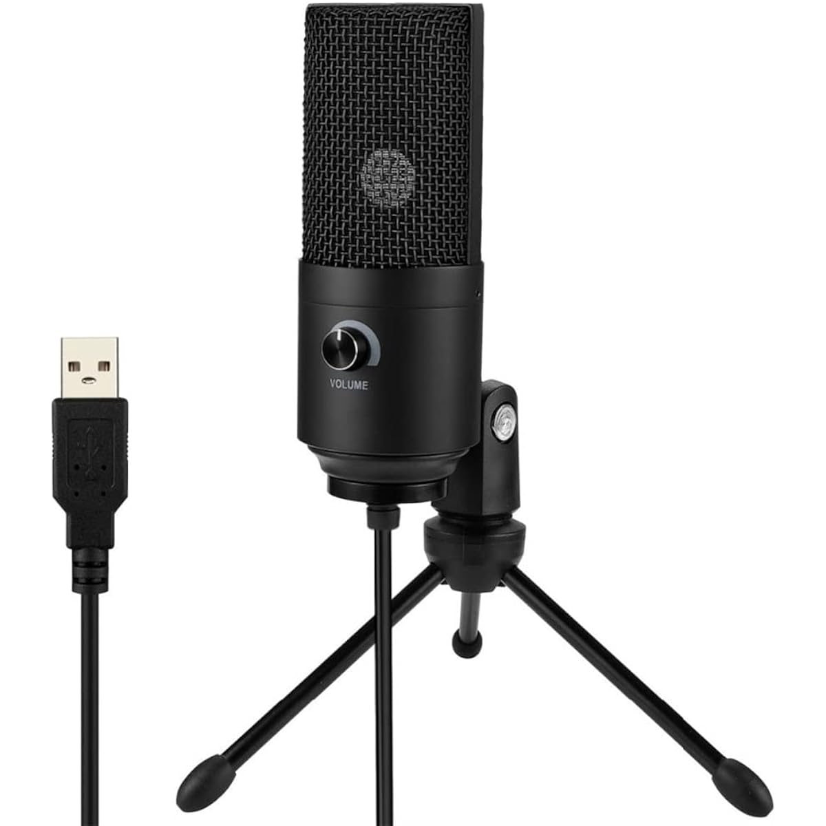Condenser gaming microphone is suitable for recording on laptops, built-in sound cards, dubbing, podcasting, microphones