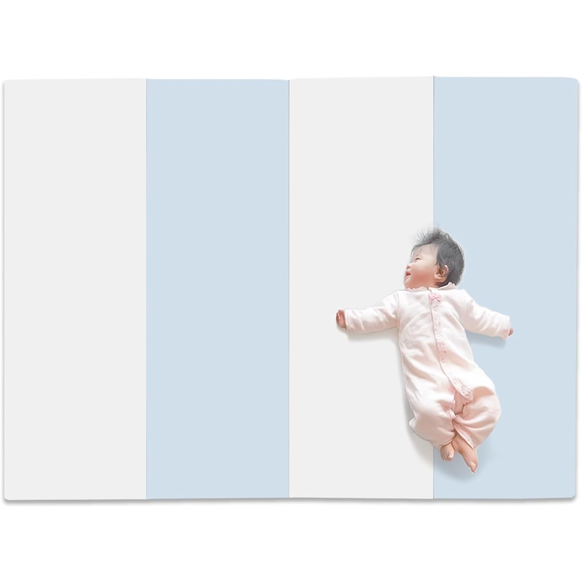 TAOTAO Cushion Play Mat, Play Mat, Baby Mat, Soundproof Mat, Cushion Mat, Mat, Baby (120 x 160 x 4cm, White/Aqua Blue)