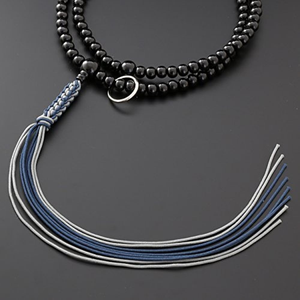 Kyoto Buddhist Altar Hayashi Prayer Beads Soto Zen Shakuni Ebony (for Men) Official Ceremony [Bead Bag Set] SM-070 Kyoto Prayer Beads