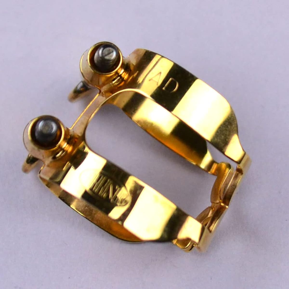 HARRISON AD/GP Gold Plated Metal Dukov Alto Saxophone Ligature Harrison