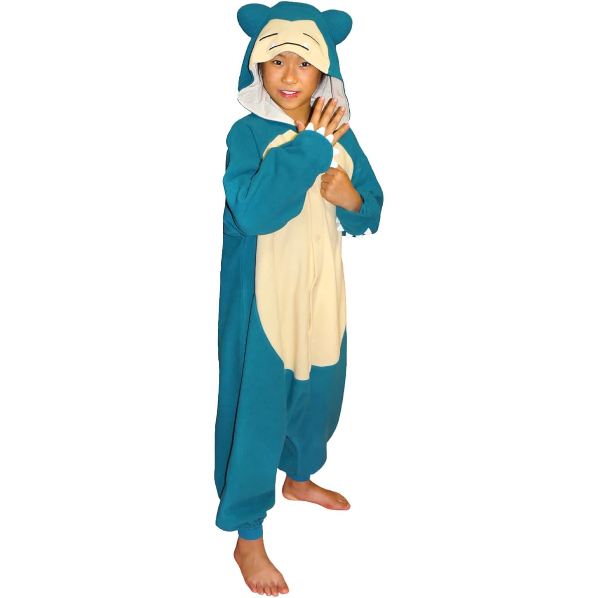 SAZAC Fleece Kigurumi Snorlax for Children 110cm Green TMY-033F