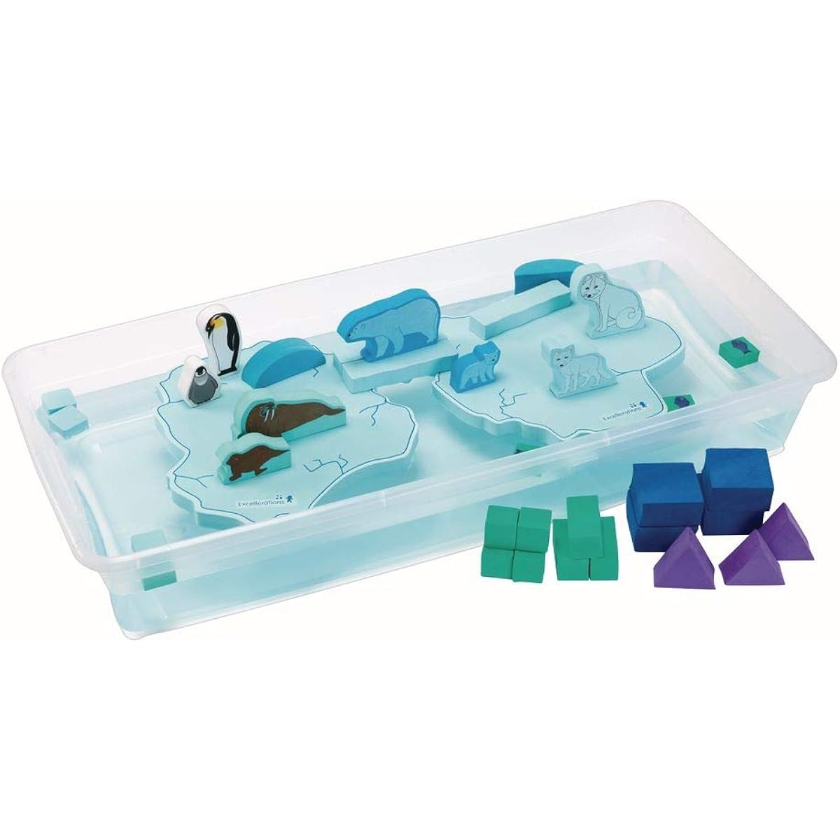 Excellerations Floating Arctic Foam Blocks - Set of 39 (Item # Subzero)