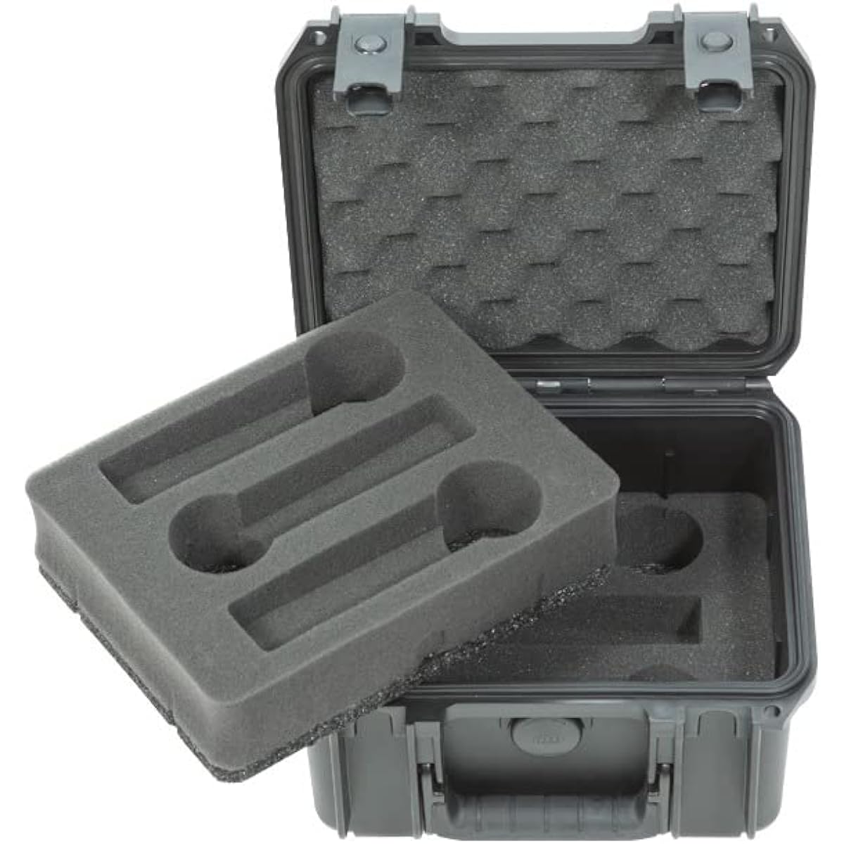 Buggy Injection Molded Case with Foam (6) Microphone with Storage Compartment
