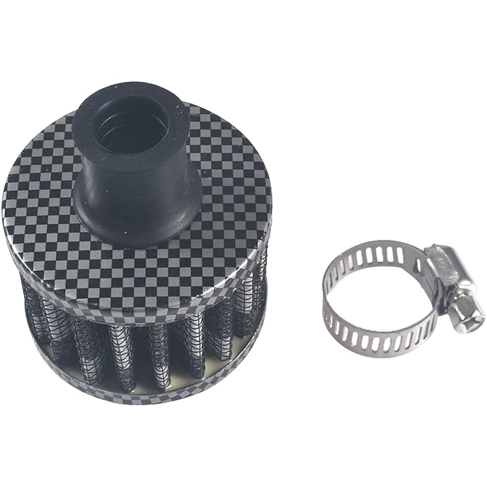 WFEERXJA 12mm Air Filter 212cc Jet Kit Cold Air Intake Filter Breather Turbo Vent Cleaner Predator 196cc 6.5Hp GX160 GX200 Coleman CT200U BT200X KT196 RB200 Go Kart Engine Mini Bike Black