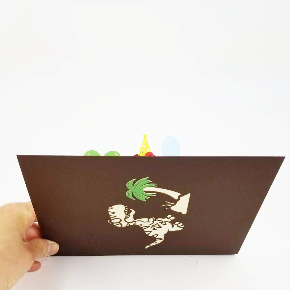 Jurassic T-Rex Dinosaur 3D Pop Up Birthday Card for Kids, Dinosaur Birthday Card, Dinosaur Holiday Card for Son, Daughter, Granddaughter, Grandson, PopCards Express