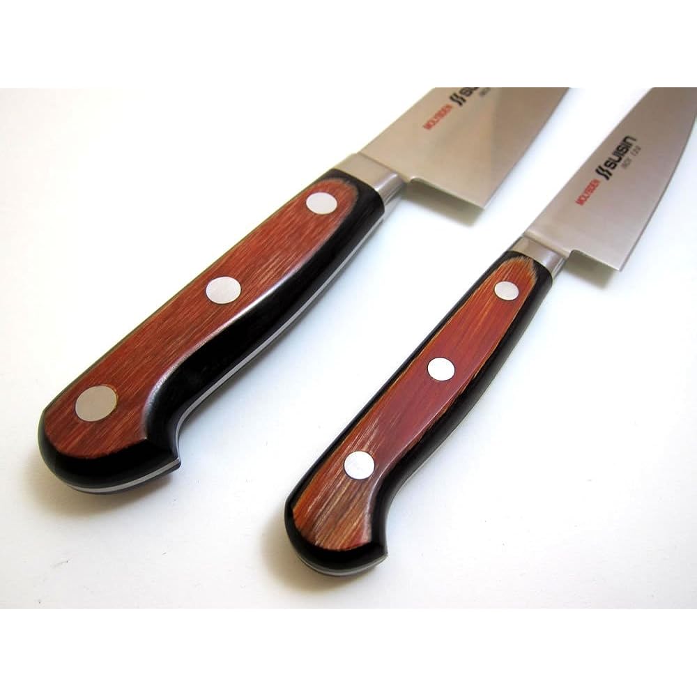 Authentic Sakai Knife Dotcom "Suishin SUISIN INOX Western Knife Series" [INOX Steel] Gyuto & Petty Knife Set