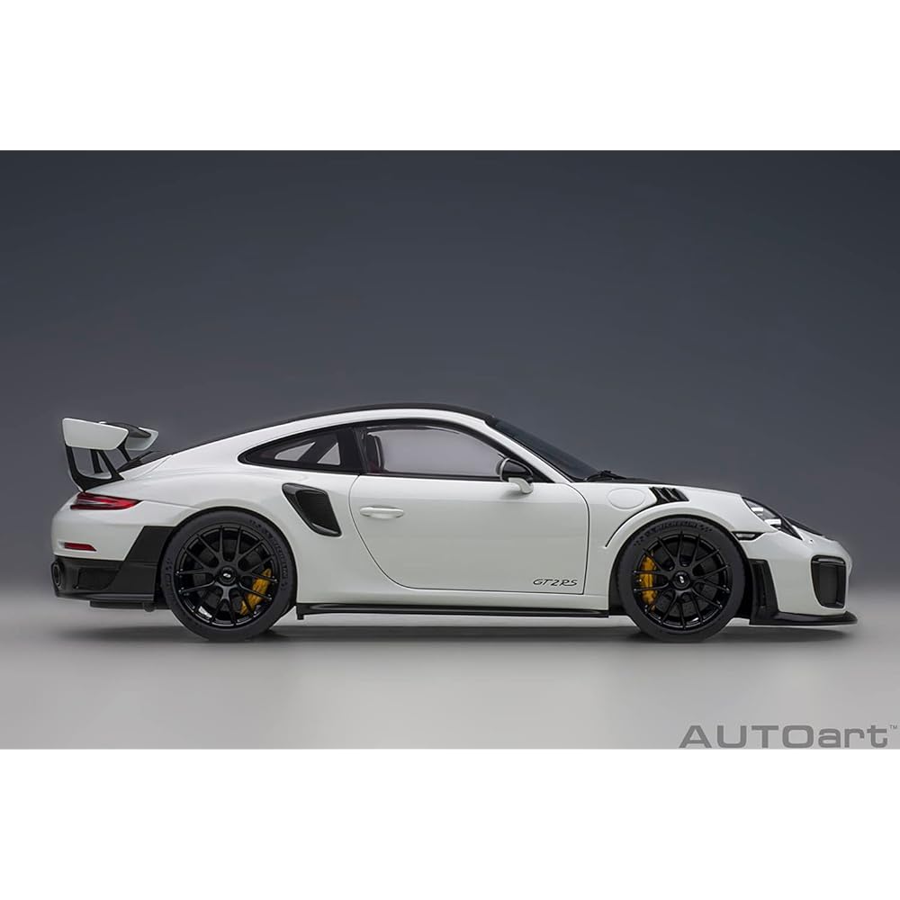 AUTOart 1/18 Porsche 911 (991.2) GT2 RS Weissach Package White/Carbon Black Finished Product 78171