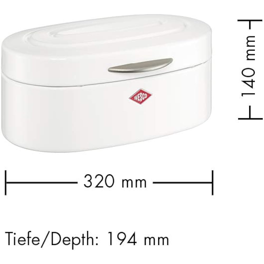 WESCO Bread Case Red 32 x 19.4 x H 14 cm Bread Box SINGLE ELLY 236101-02