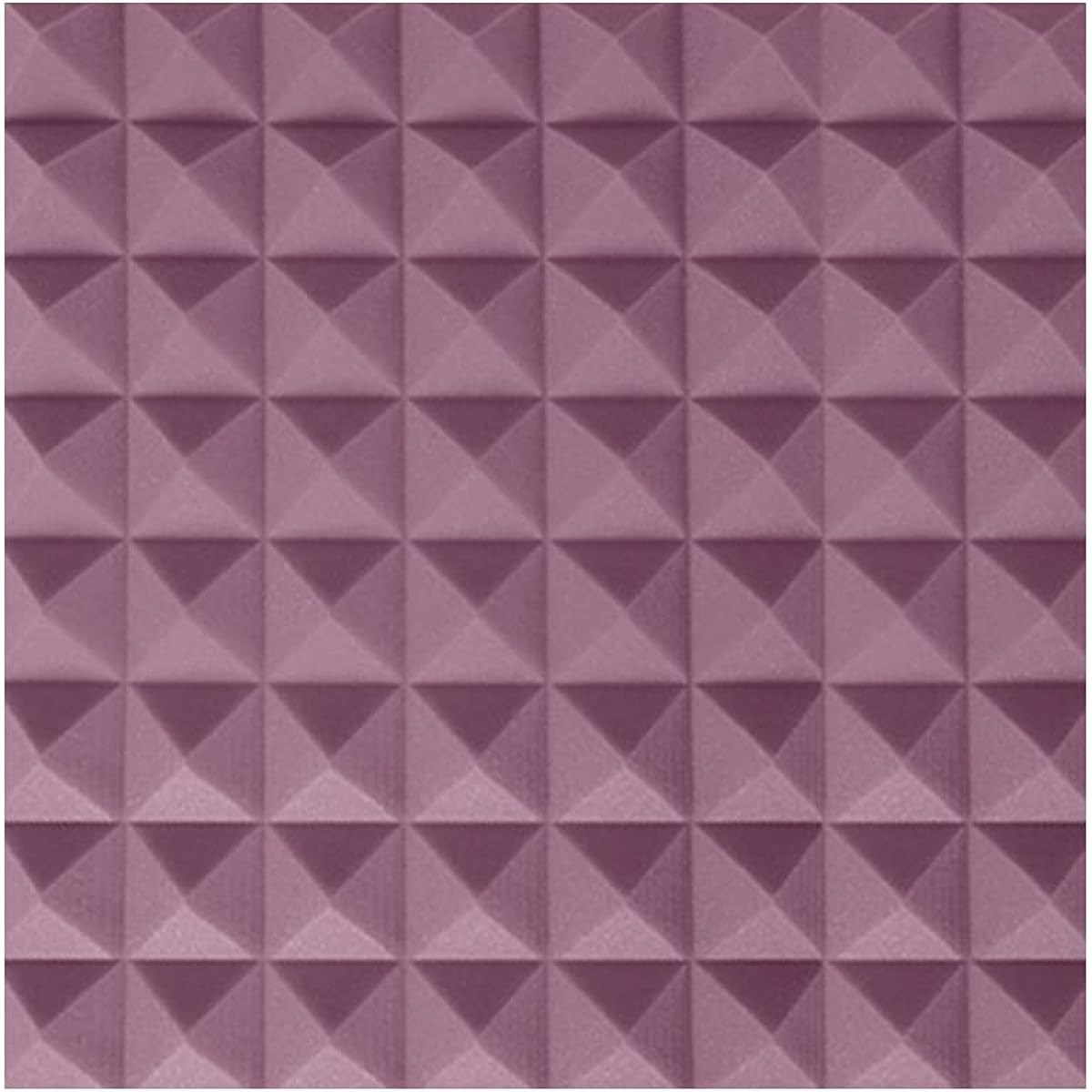 Anti-noise Acoustic Foam Tile Panel, Acoustic Foam Padding Studio KTV Soundproof Foam Panel, Soundproofing Decorative Wall Sticker (Purple 50*50*5CM) (Purple 50*