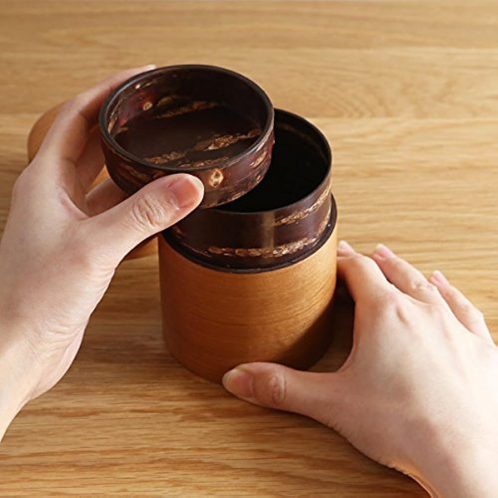 Fujiki Denshiro Shoten Obizu Tea Caddy (Large) Sakura 39203