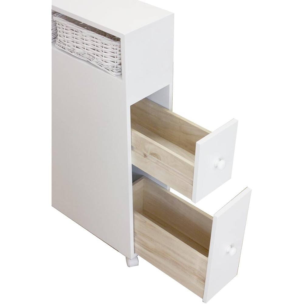SUN・HARVEST Multifunctional Toilet Rack White Completed Product LS-2400WH 15.5×50×71cm [Parallel Import]