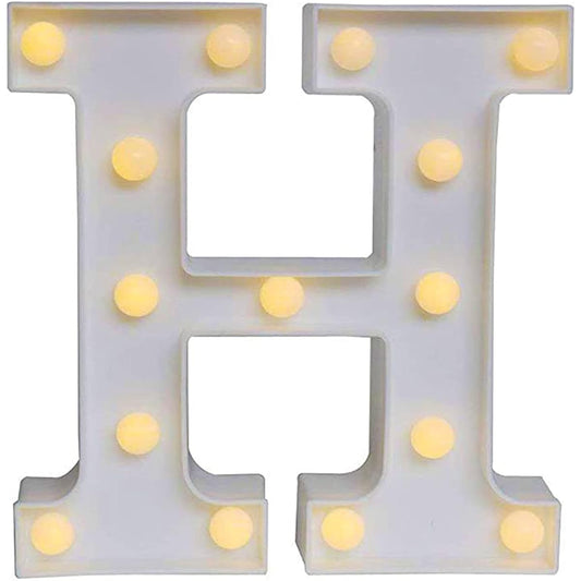 Sunnyglade White Marquee LED Alphabet Light Arabic Numeral Light Party Home Bar Wedding Decor Alphabet Wall Decor Letter Light White