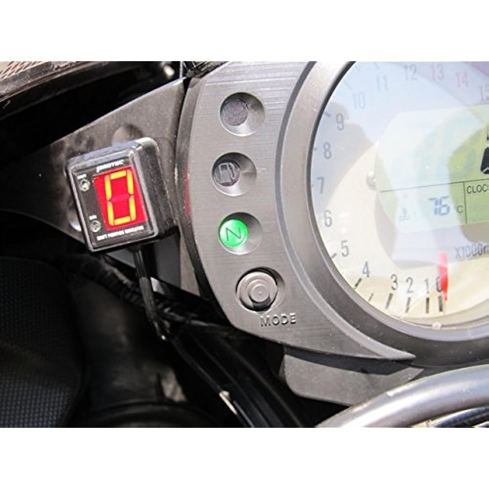 PROTEC Shift Position Indicator Vehicle Specific Kit SPI-K45 Body: W25.5mm x H30.5mm x D14mm (excluding protrusions) ZX-10R (ZXT00D 06-07) 11355