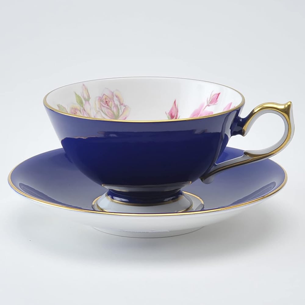 Aynsley Elizabeth Rose Gold Tea Cup & Saucer Athens Approx. 200ml Cobalt 305600108C
