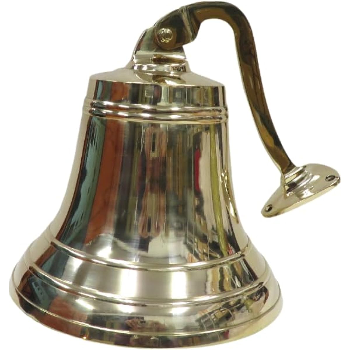 Brass Ship Bell with Bracket, 19.7cm Diameter, 8 inch Size, Musical Instrument, Bell, Brass, Percussion