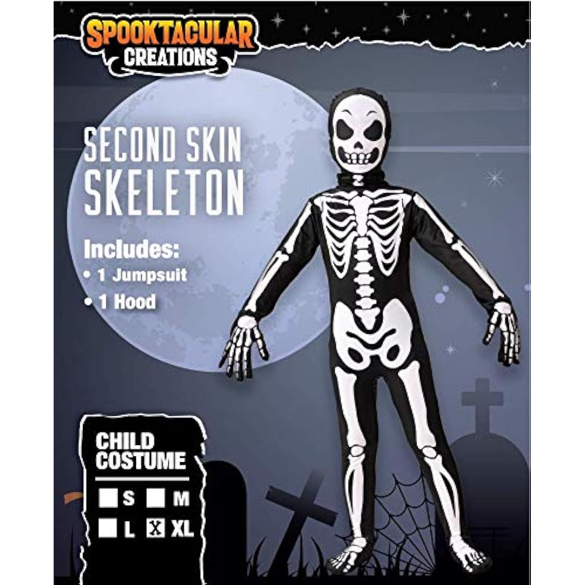 Kids Skin Skeleton Costume Halloween Trick or Treat