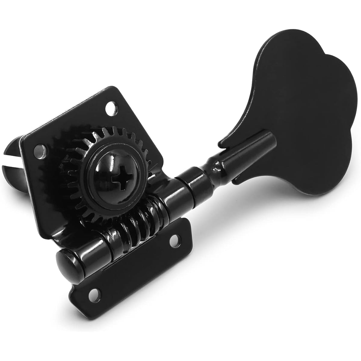 2R2L Bass Tuning Peg Vintage Open Gear String Lock Key Tuner Machine Head 4 String Jazz Precision P Bass Replacement Black