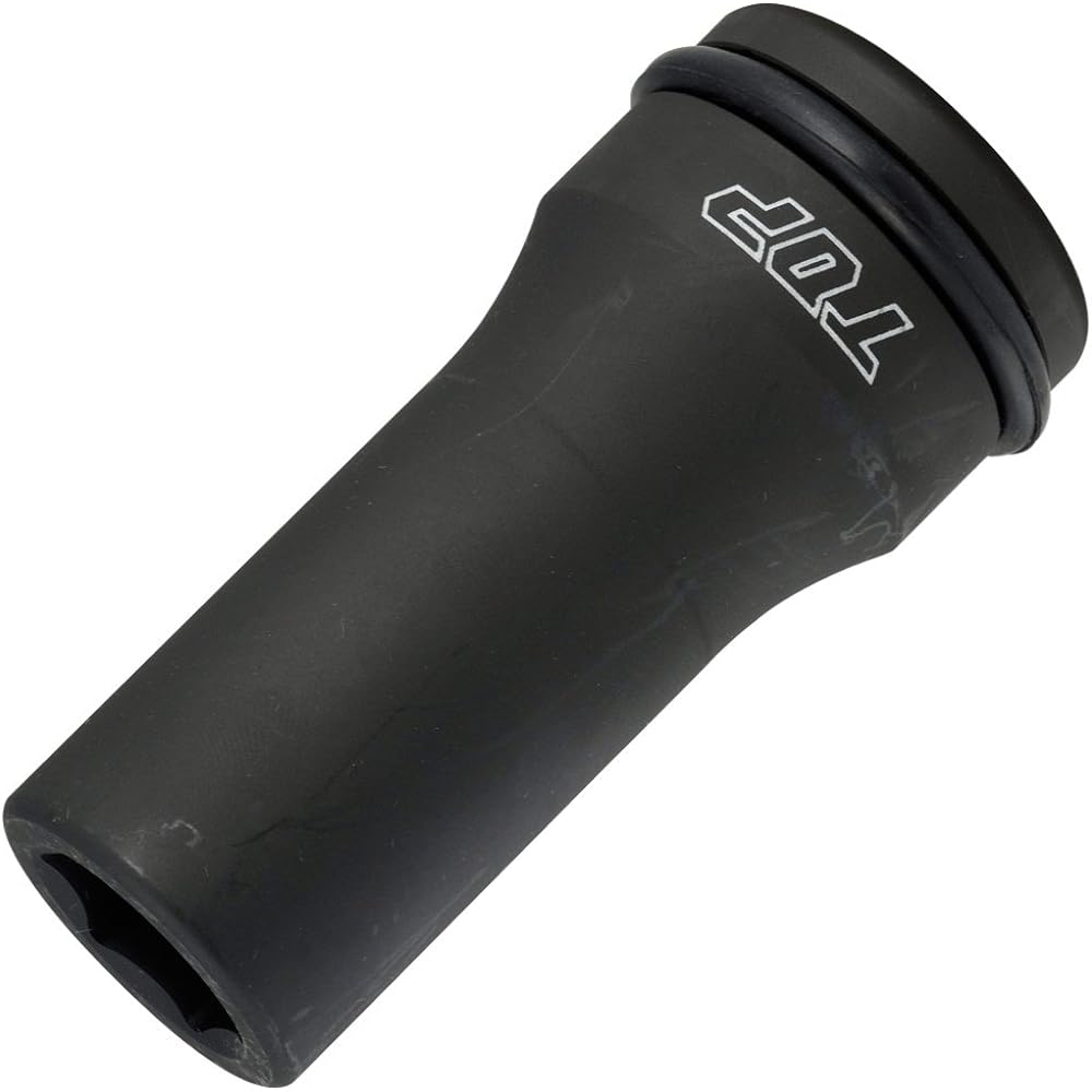 Top (TOP) Deep socket for impact, Width across flats 46 mm, Total length 100 mm, Hexagonal specification, Drive angle 6 arcminutes, PT-646L Tsubame-Sanjo, Made in Japan