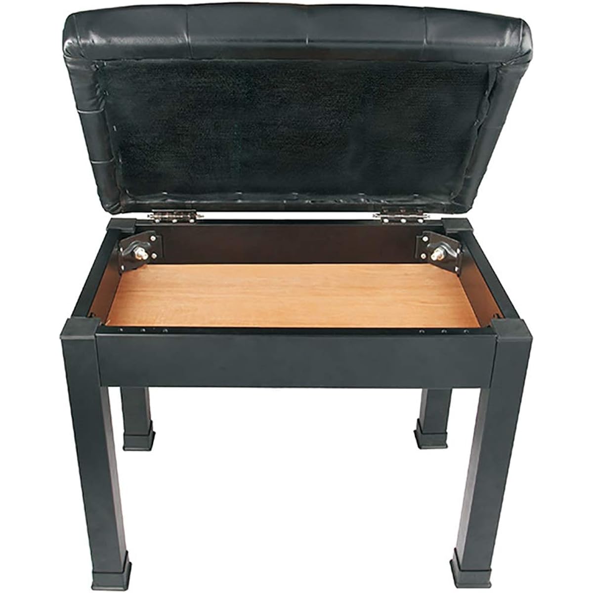 Piano Bench Storage Book Box Thick Solid Wood Board Electric Piano Stool Musical Instrument Stool Piano Stool Piano Chair (Color: Black, Size: 54x34x45cm)