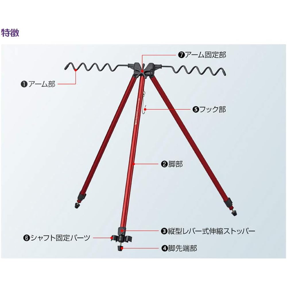 Golden Mean GM Red Zone Surf Tripod R Red