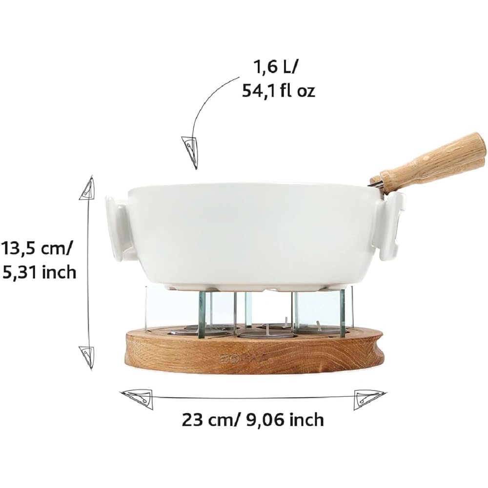 BOSKA Candlelight Cheese Fondue Set for 4 People Twinkle 340031