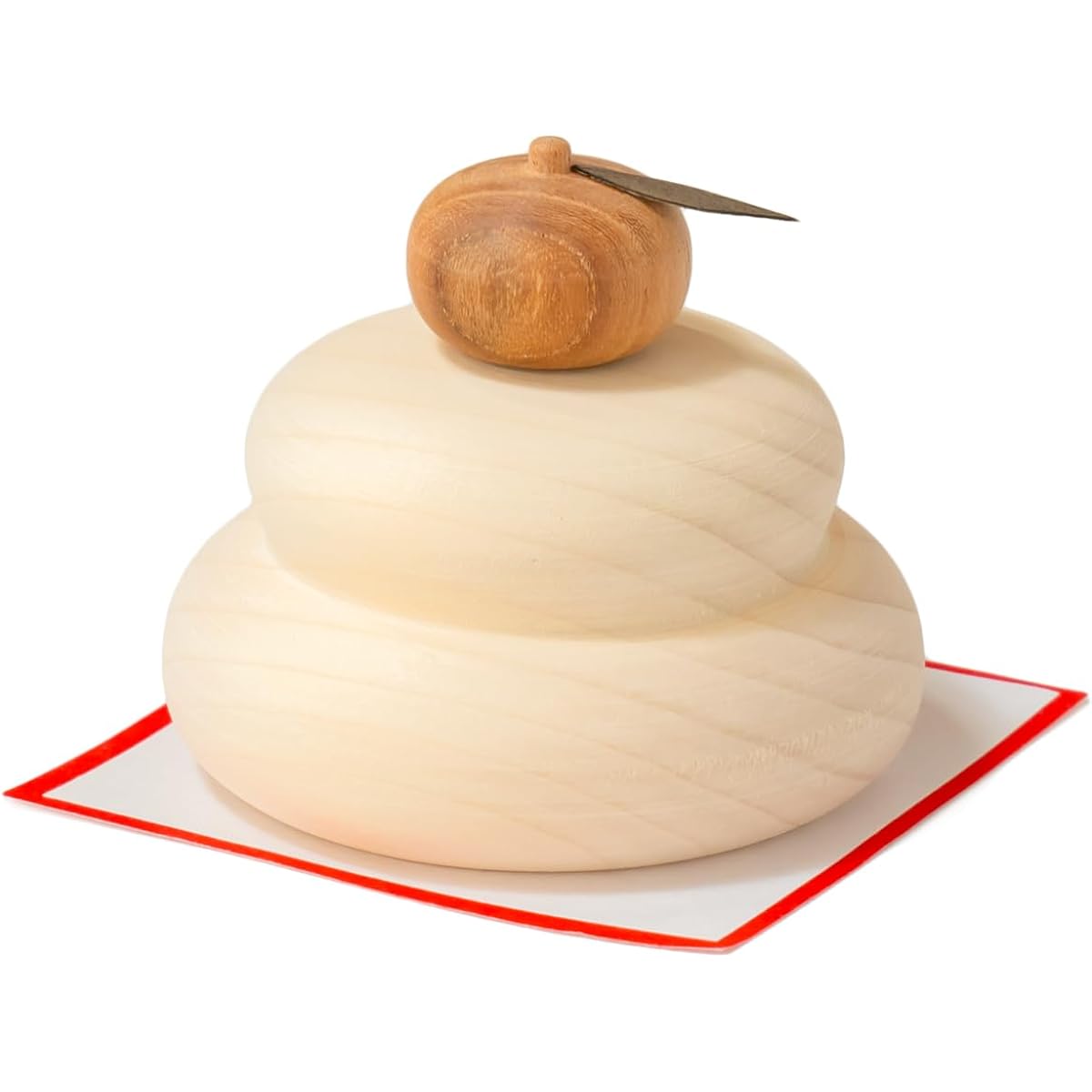 Kagami mochi wooden mini decoration New Year's decoration object small size (single item)