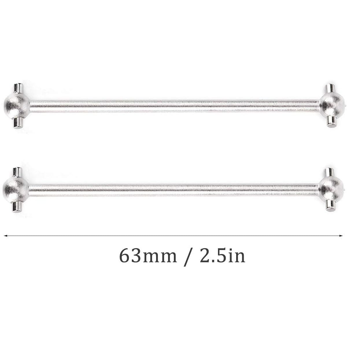 Agatige 2pcs 144001 1/14 RC Car Drive Shaft Metal Dogbone Drive Shaft