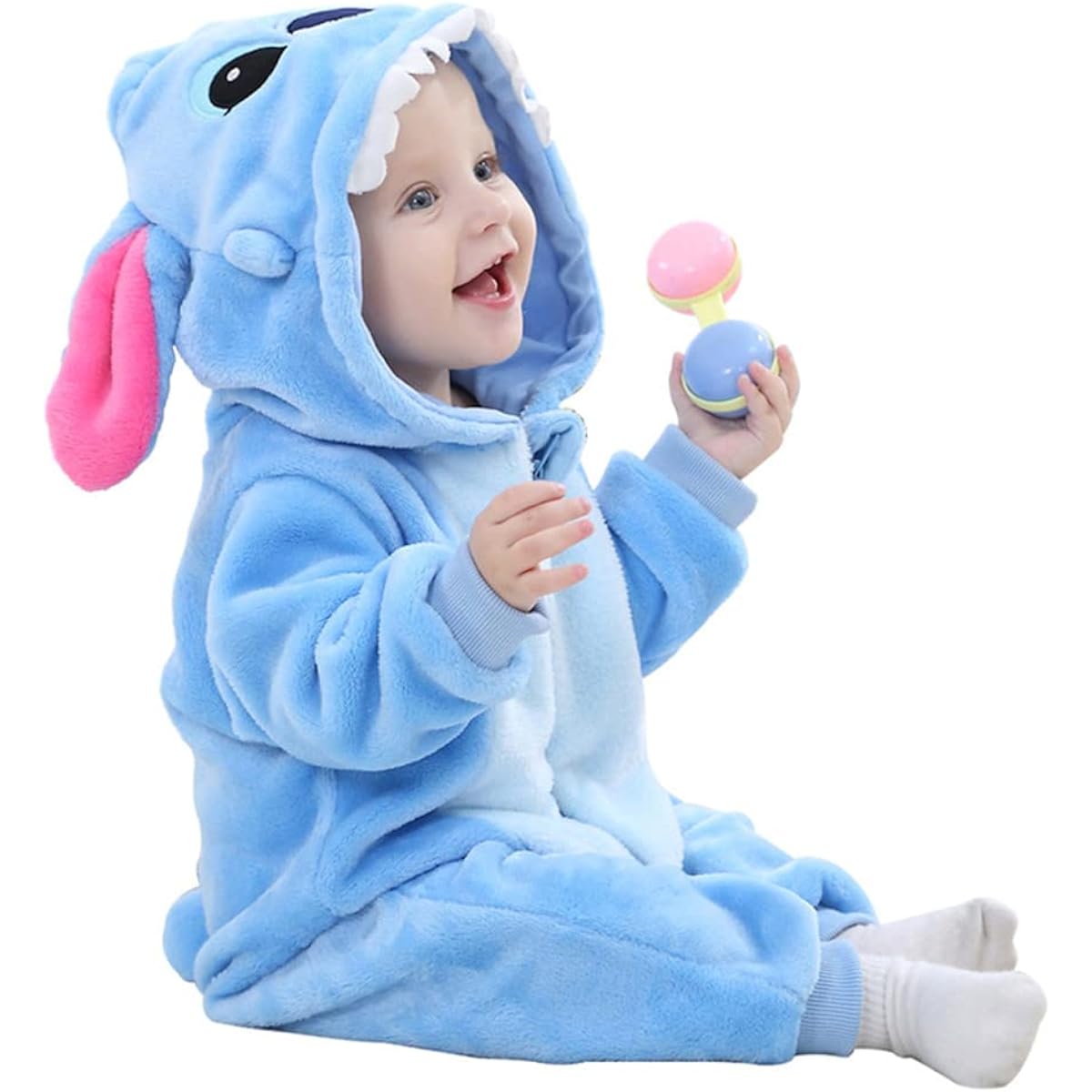 Mastrow's Sports and Homewear Uni Baby Flannel Romper Animal Onesie Costume Hooded Cartoon Outfit Suit