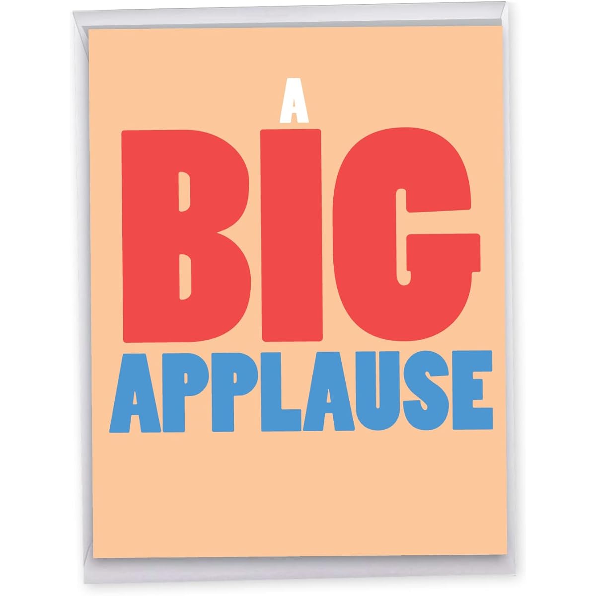 NobleWorks Jumbo Humorous Congratulations Greeting Cards 8.5 x 11 Inch with Envelopes (1 Pack) Extra Large Jumbo Congats Good Luck A Big Applause J8227CGG