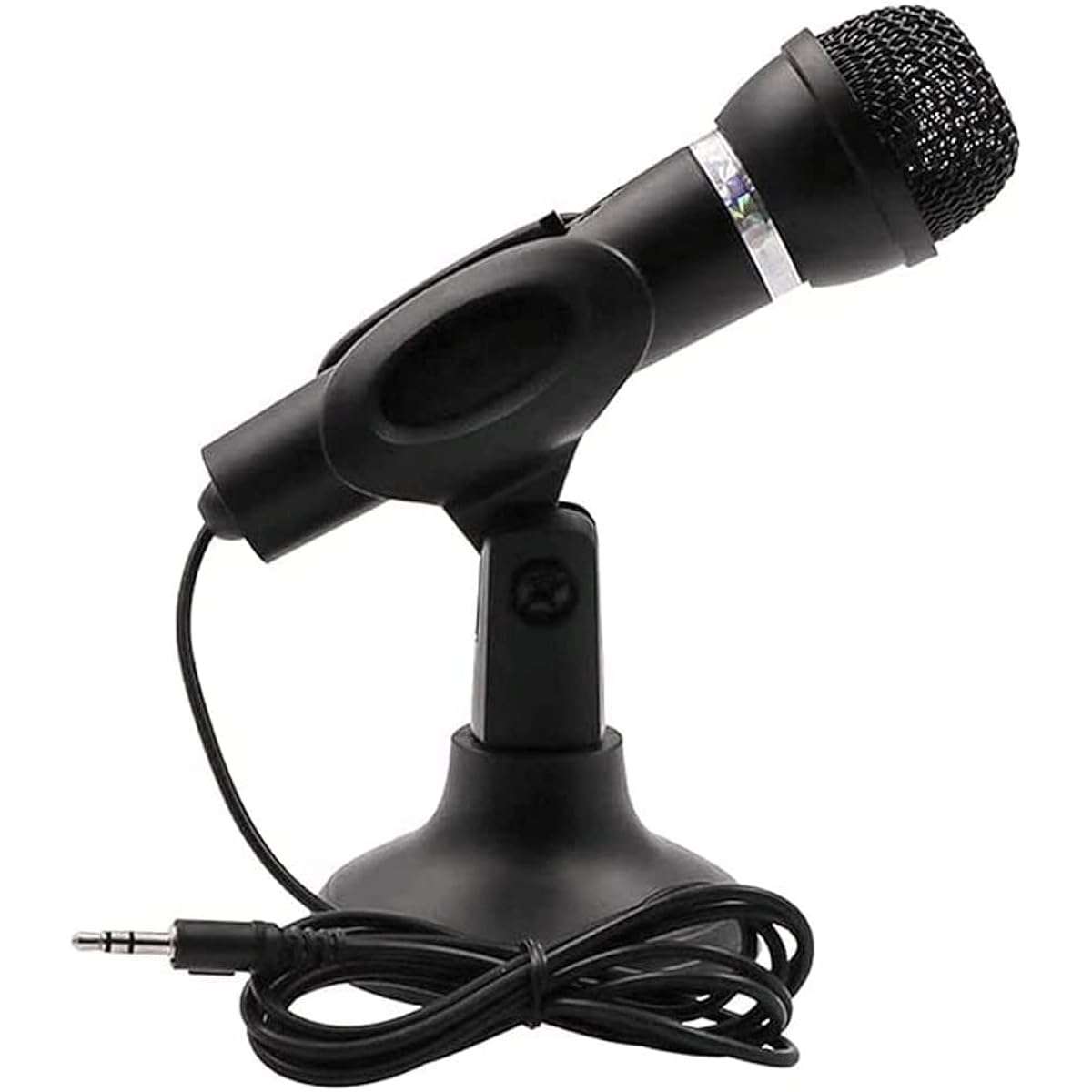 Microphone Professional 3.5mm Jack Recording Condenser Microphone Compatible with PC Laptop Desktop Stand