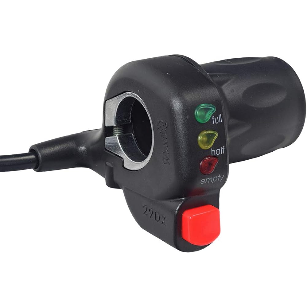 AlveyTech 36 Volt 6 Pin Twist Grip Throttle Set with On/Off Button Monster Moto Classic 1000w (MM-E1000)