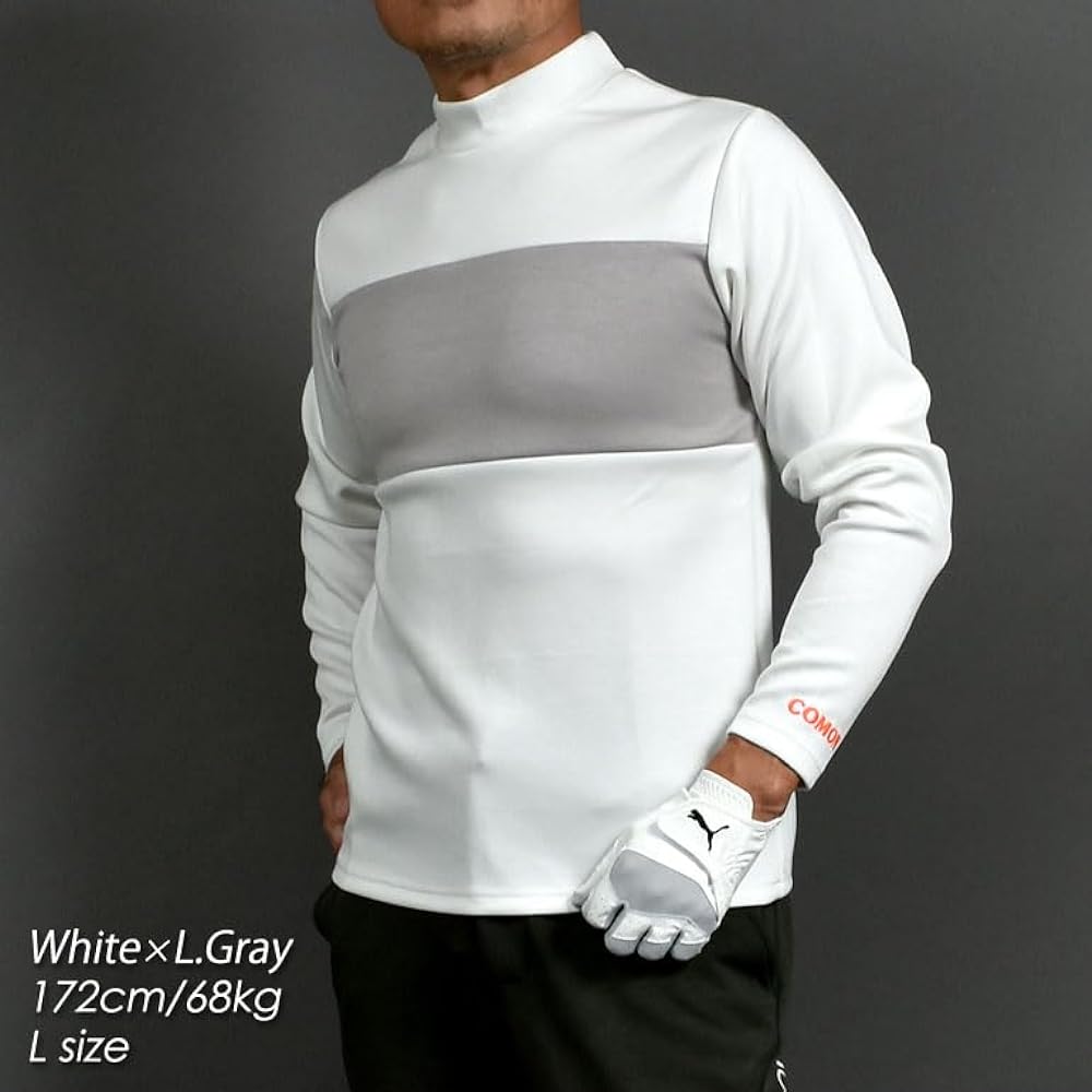 COMON GOLF Golf Wear Men's Long Sleeve Golf Shirt Mock Neck Punch Material Large Size Bicolor Popular Spring Autumn Winter CG-ST3030