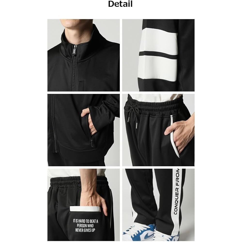 [Arcade] Men's Golf Wear Set Top and Bottom Set Jacket Blouson Zip Up Golf Pants Jersey