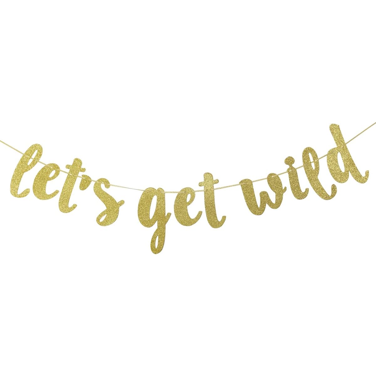 Let's Get Wild Banner Jungle Theme Birthday Garland Wild One Party Welcome Sign Forest 1st Birthday Party Decorations Photo Booth Props Gold