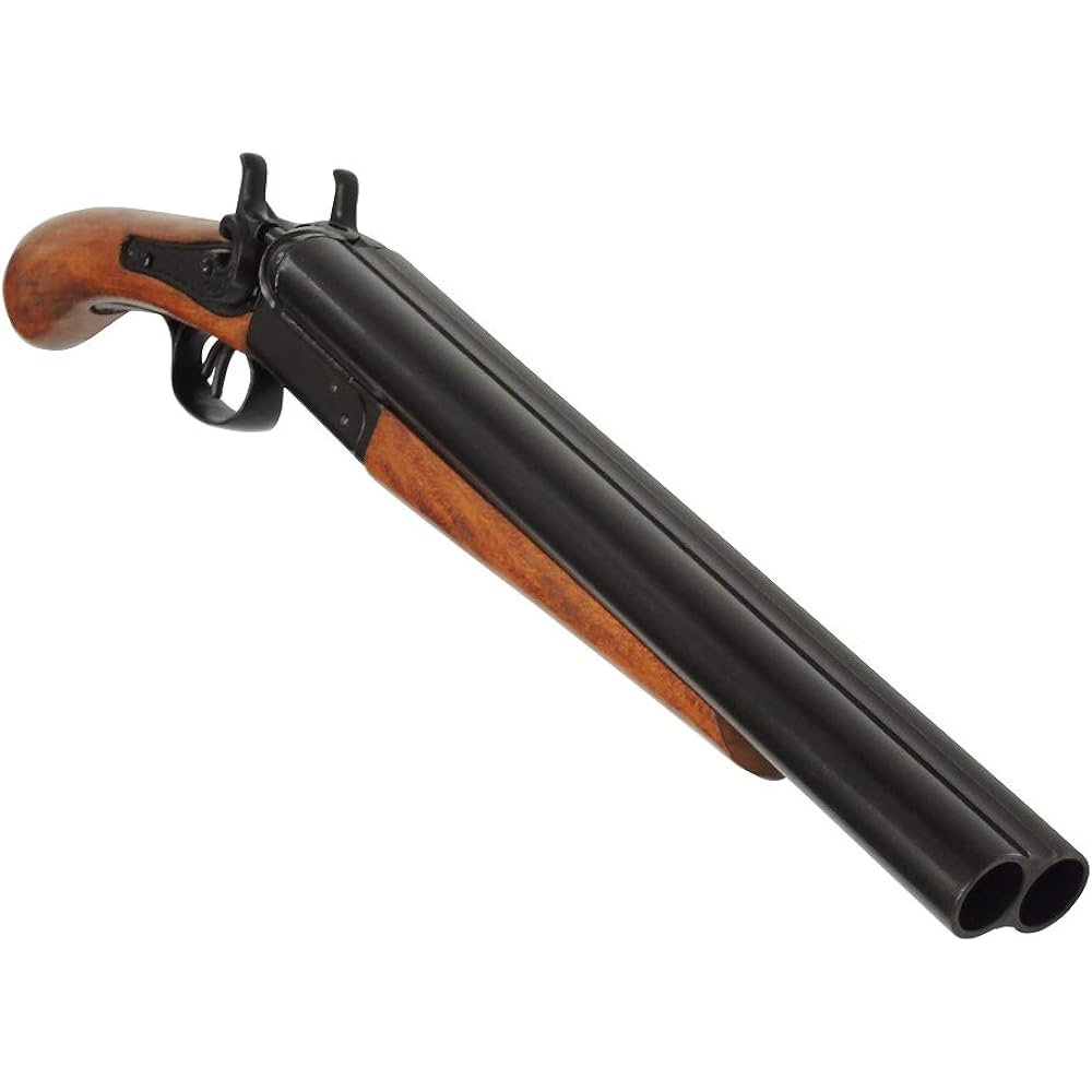 Imitation gun (ornament) Denix 1114 double barrel pistol 52.5cm USA 1881