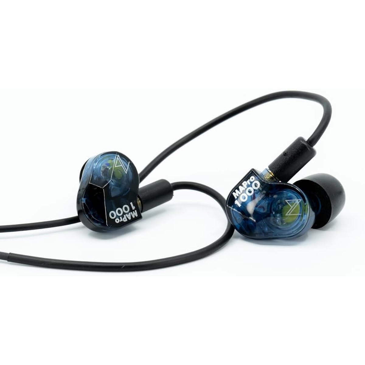 Maestraudio MAPro1000 Garal Blue [Earphones with 10mm graphene dynamic driver and 5.8mm ceramic tweeter] Monitor earphone shape MMCX re-cable Approx. 120cm Pouch included Made in Japan High resolution Gaming VR [OTA-MAPRO-1000-GB]